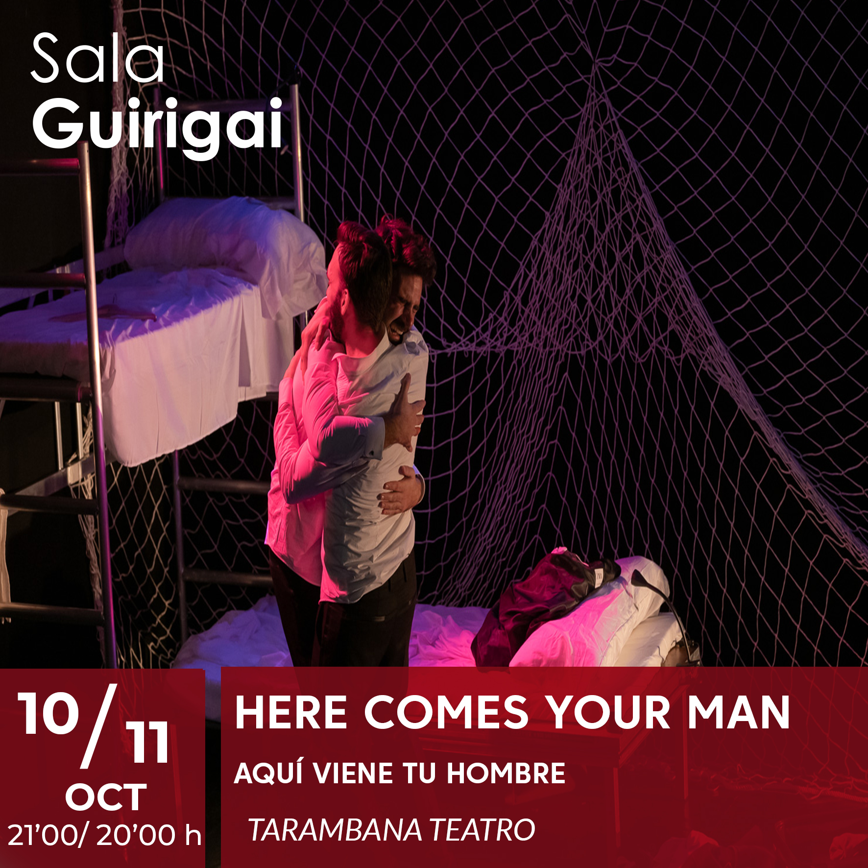 CARTEL HERE OMES YOUR MAN- 10 Y 11 OCTUBRE SALA